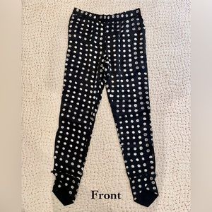 🌛kelly wearstler🌜charcoal/white silk polkadot pants